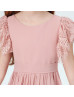 Dusty Rose Lace Chiffon Fashion Junior Bridesmaid Dress